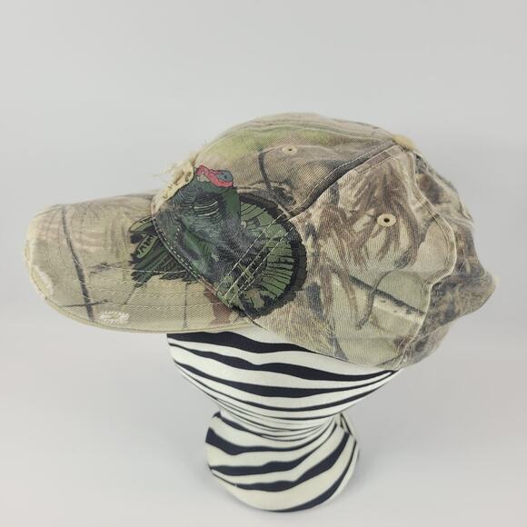 Ford Brand Outdoors Camo Turkey Hunting Paramount Distressed Baseball Cap Hat Ad - Picture 4 of 11